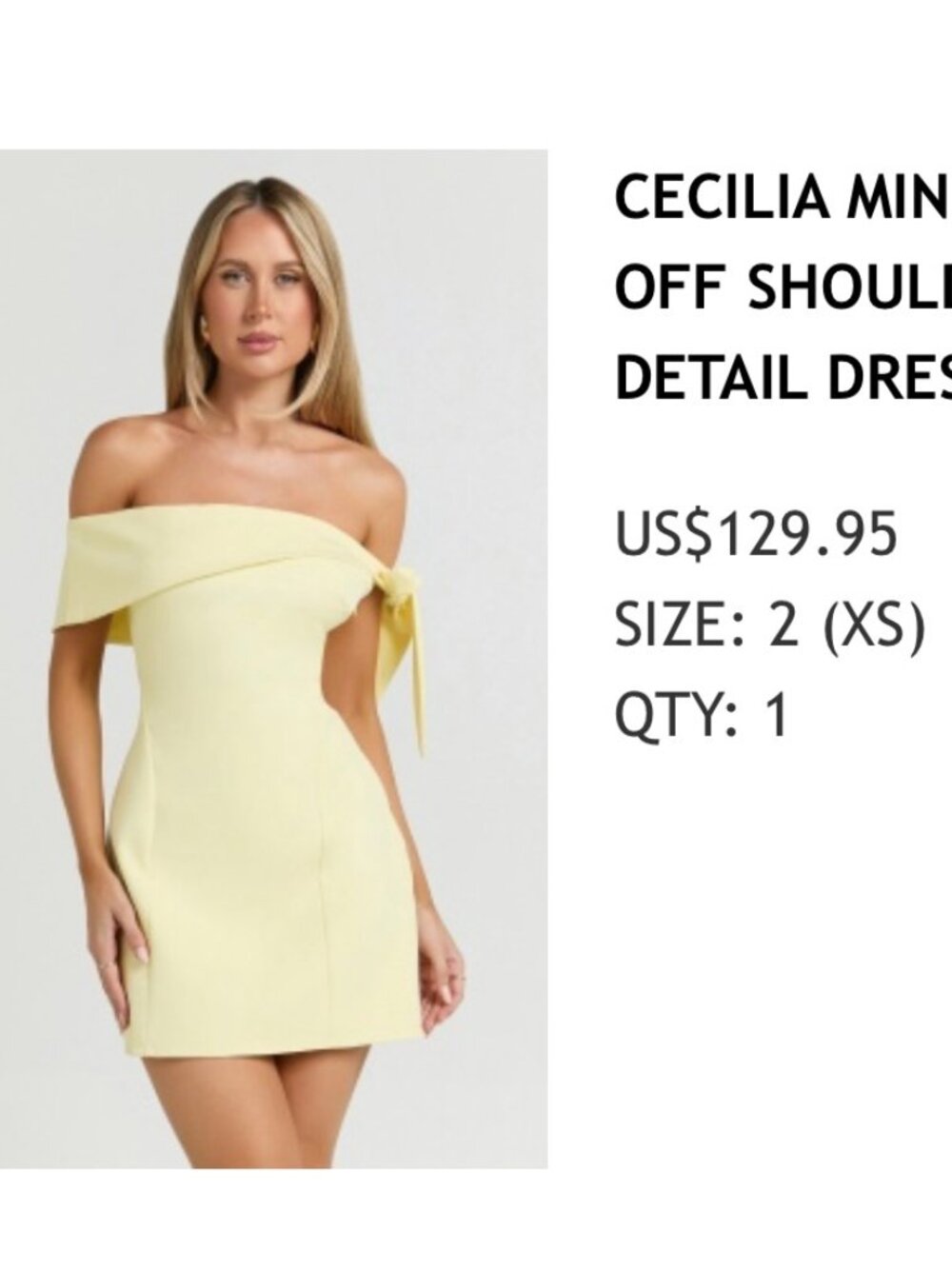 Showpo size 2 -Yellow Cecilia